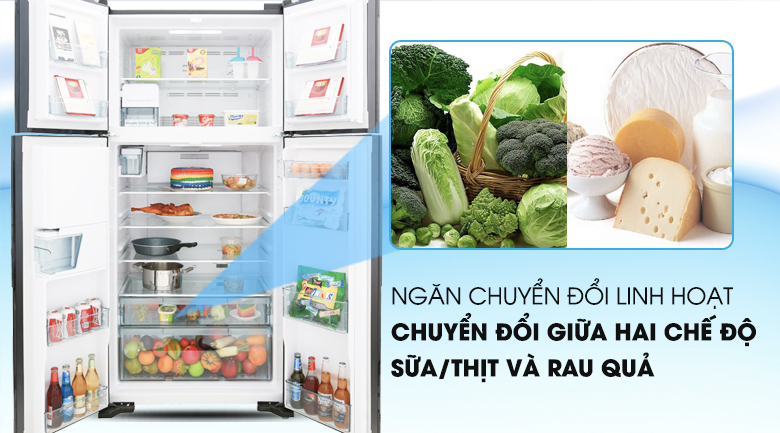 Ngăn chuyển đổi linh hoạt tiện ích - Tủ lạnh Hitachi Inverter 540 lít R-FW690PGV7X GBK Ngăn chuyển đổi linh hoạt tiện ích - Tủ lạnh Hitachi Inverter 540 lít R-FW690PGV7X GBK
