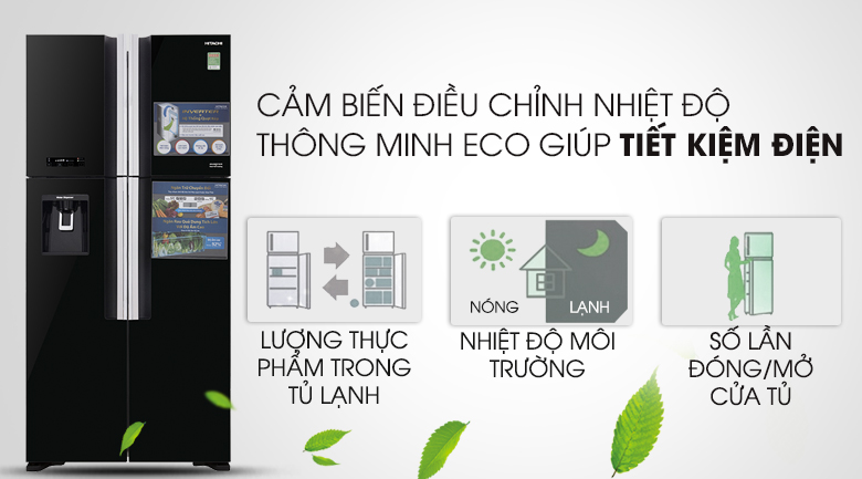 Cảm biến ECO - Tủ lạnh Hitachi Inverter 540 lít R-FW690PGV7X GBK Cảm biến ECO - Tủ lạnh Hitachi Inverter 540 lít R-FW690PGV7X GBK