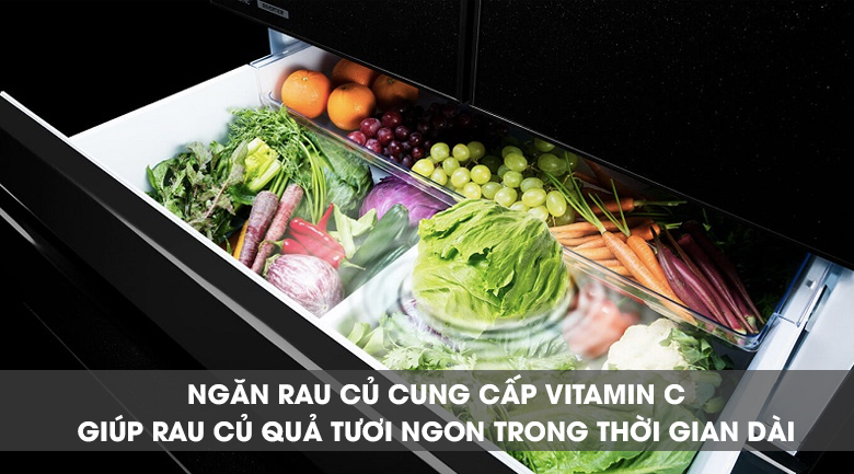 Ngăn chứa tăng cường Vitamin C - Tủ lạnh Mitsubishi Electric Inverter 564 lít MR-LX68EM-GBK-V Ngăn chứa tăng cường Vitamin C - Tủ lạnh Mitsubishi Electric Inverter 564 lít MR-LX68EM-GBK-V