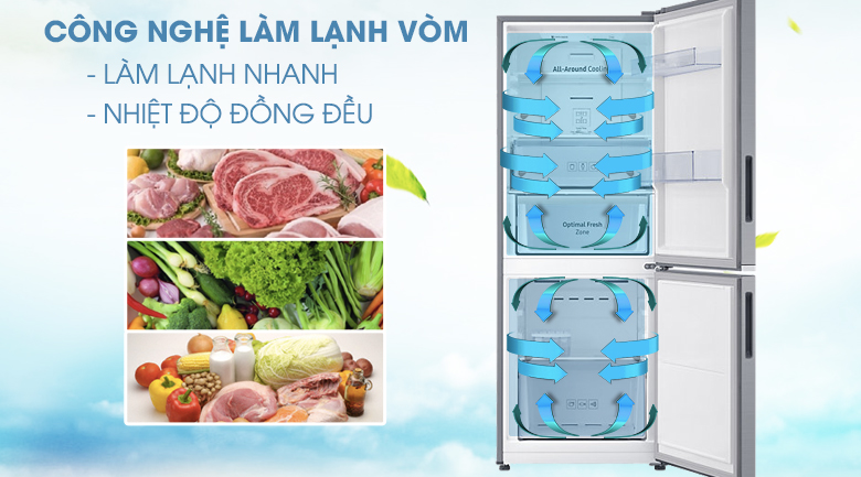 Công nghệ làm lạnh dạng vòm - Tủ lạnh Samsung Inverter 280 lít RB27N4010S8/SV Công nghệ làm lạnh dạng vòm - Tủ lạnh Samsung Inverter 280 lít RB27N4010S8/SV