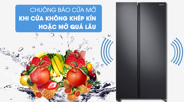 Chuông báo cửa mở phát tín hiệu cảnh báo khi cửa tủ bị hở hoặc mở quá lâu - Tủ lạnh Samsung Inverter 647 lít RS62R5001B4/SV Mẫu 2019 Chuông báo cửa mở phát tín hiệu cảnh báo khi cửa tủ bị hở hoặc mở quá lâu - Tủ lạnh Samsung Inverter 647 lít RS62R5001B4/SV Mẫu 2019