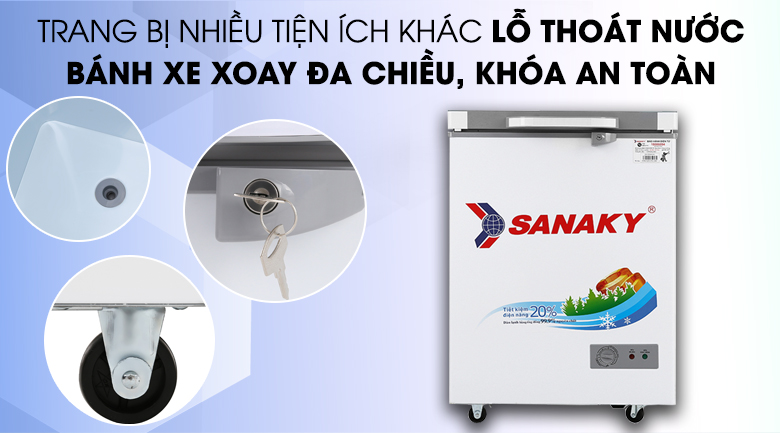 Tủ đông Sanaky 100 lít VH-1599HYK Tủ đông Sanaky 100 lít VH-1599HYK