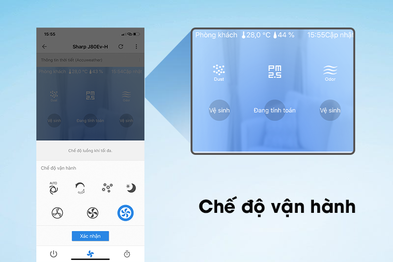 Máy lọc không khí Sharp FP-J80EV-H Máy lọc không khí Sharp FP-J80EV-H
