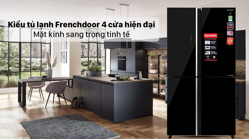 Tủ lạnh Sharp Inverter 525 lít SJ-FXP600VG-BK Tủ lạnh Sharp Inverter 525 lít SJ-FXP600VG-BK