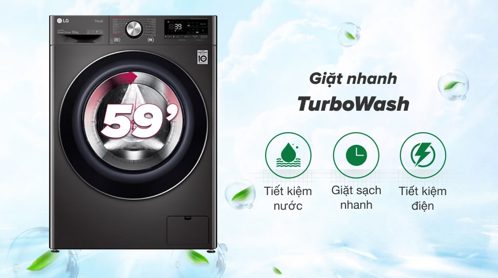 Máy giặt LG Inverter 10 kg FV1410S3B Máy giặt LG Inverter 10 kg FV1410S3B