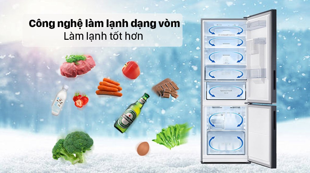 Tủ lạnh Samsung Inverter 307 lít RB30N4190BU Tủ lạnh Samsung Inverter 307 lít RB30N4190BU