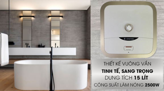 Máy nước nóng gián tiếp Ariston 30 lít 2500W AN2 30 R AG+ 2.5 FE Máy nước nóng gián tiếp Ariston 30 lít 2500W AN2 30 R AG+ 2.5 FE