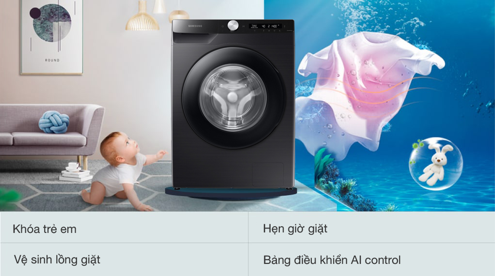 Máy giặt Samsung Inverter 13 kg WW13T504DAB Máy giặt Samsung Inverter 13 kg WW13T504DAB