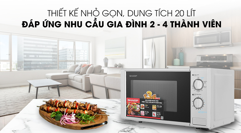 Lò vi sóng có nướng Sharp R-G228VN-SL 20 lít Lò vi sóng có nướng Sharp R-G228VN-SL 20 lít