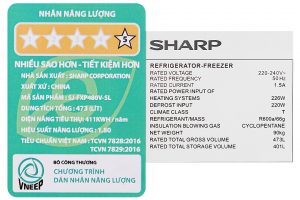 Tu Lanh Sharp Inverter 401 Lit Sj Fxp480v Sl