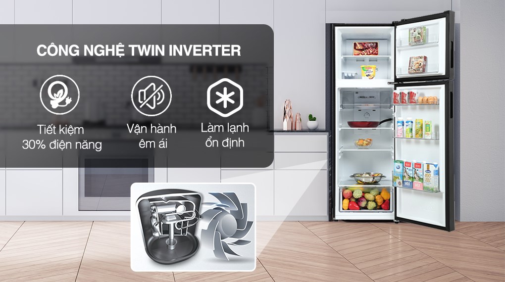 Tủ lạnh Aqua Inverter 283 lít AQR-T299FA(FB) Tủ lạnh Aqua Inverter 283 lít AQR-T299FA(FB)