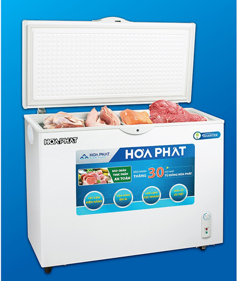 Tủ đông Hòa Phát Inverter 252 lít HCFI 516S1Đ1 Tủ đông Hòa Phát Inverter 252 lít HCFI 516S1Đ1