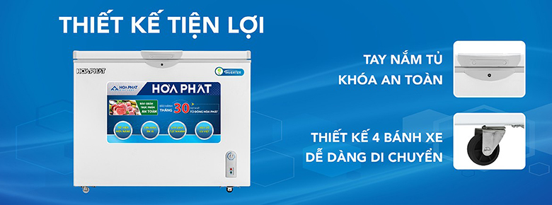 Tủ đông Hòa Phát Inverter 252 lít HCFI 516S1Đ1 Tủ đông Hòa Phát Inverter 252 lít HCFI 516S1Đ1