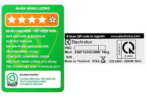 May Giat Electrolux Inverter 10 Kg Ewf1024d3wb