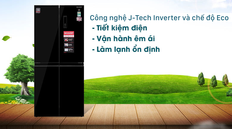 Tủ lạnh Sharp Inverter 401 lít SJ-FXP480VG-BK Tủ lạnh Sharp Inverter 401 lít SJ-FXP480VG-BK