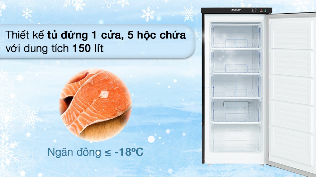 Tủ đông Sanaky Inverter 150 lít VH-180VD3 Tủ đông Sanaky Inverter 150 lít VH-180VD3