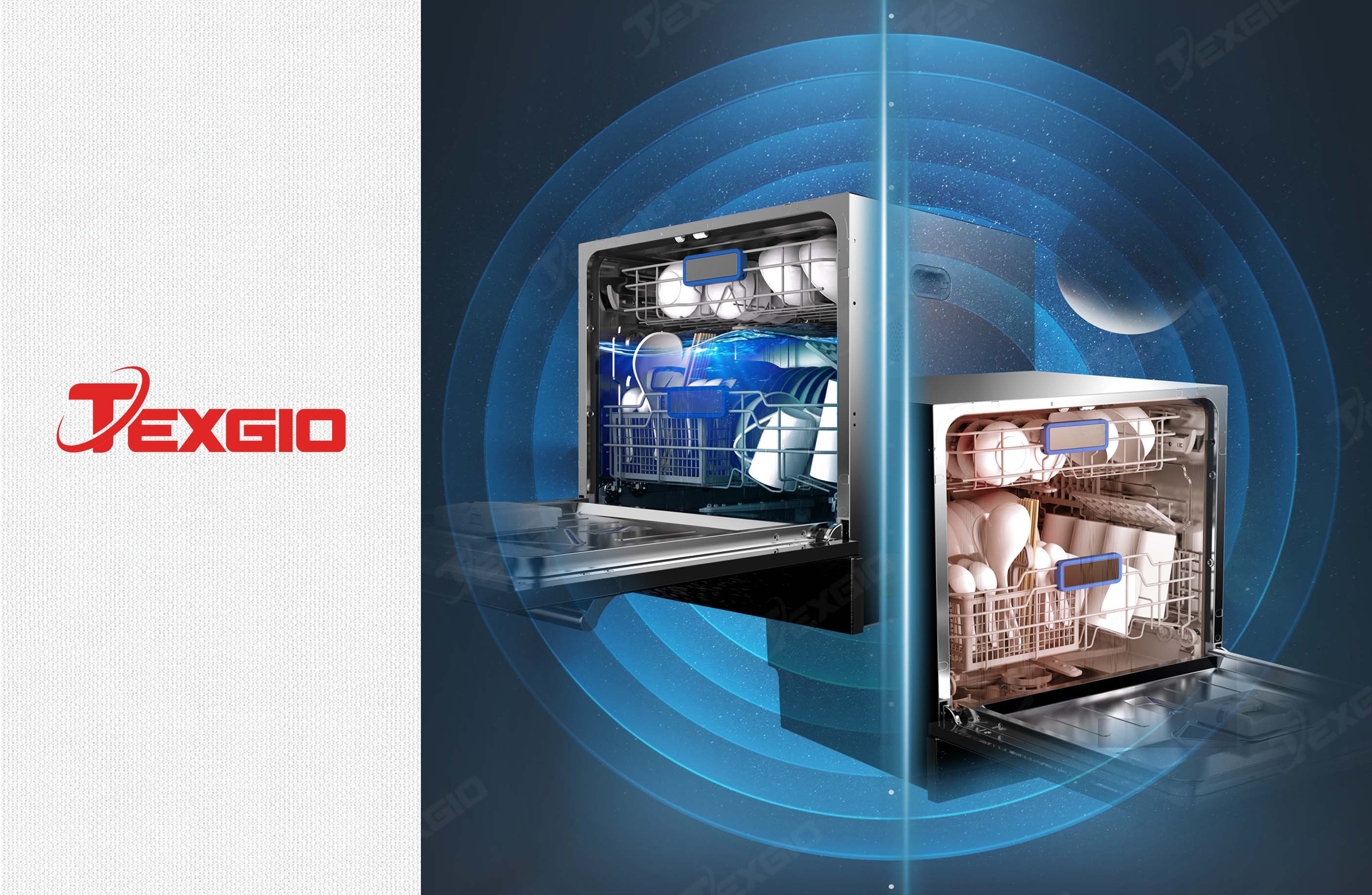 Máy rửa bát Texgio WIFI 11 Bộ TGWF68GB Máy rửa bát Texgio WIFI 11 Bộ TGWF68GB