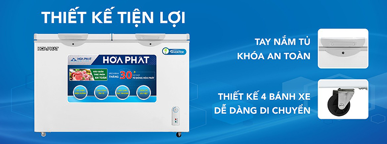 Tủ đông Hòa Phát Inverter 245 lít HCFI 606S2Đ2 Tủ đông Hòa Phát Inverter 245 lít HCFI 606S2Đ2