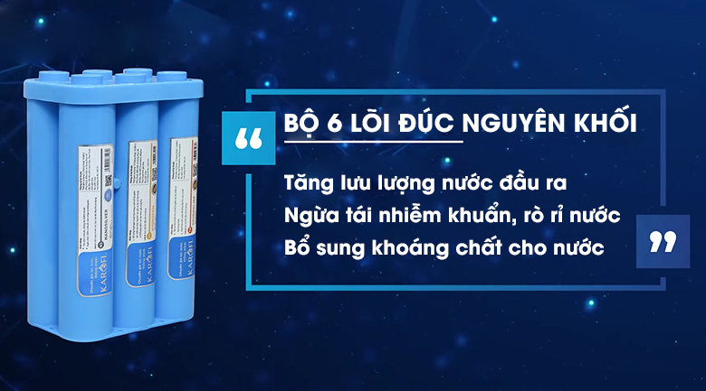 Máy lọc nước không vỏ RO Karofi KAQ-U95 10 lõi Máy lọc nước không vỏ RO Karofi KAQ-U95 10 lõi