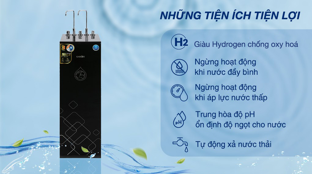 Máy lọc nước RO nóng nguội lạnh Karofi KAD-X39 10 lõi Máy lọc nước RO nóng nguội lạnh Karofi KAD-X39 10 lõi