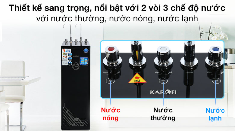 Máy lọc nước RO nóng nguội lạnh Karofi KAD-D66 11 lõi Máy lọc nước RO nóng nguội lạnh Karofi KAD-D66 11 lõi