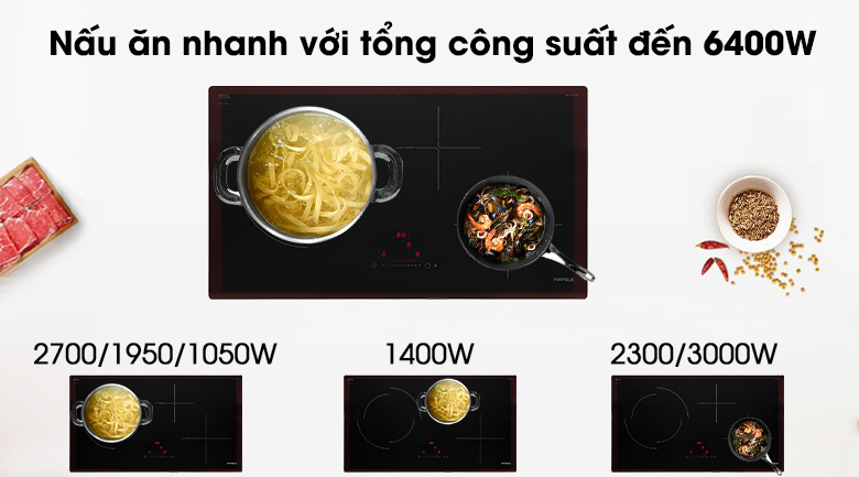 Bếp từ hồng ngoại 3 vùng nấu Hafele HC-M773D (536.61.705) Bếp từ hồng ngoại 3 vùng nấu Hafele HC-M773D (536.61.705)
