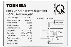 Cay Nuoc Nong Lanh Toshiba Rwf W1669bvk1 650w