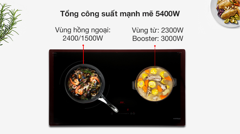 Bếp từ hồng ngoại lắp âm Hafele HC-M772D (536.61.695) Bếp từ hồng ngoại lắp âm Hafele HC-M772D (536.61.695)