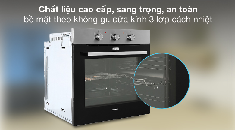 Lò nướng lắp âm Hafele HO-K60C (535.62.591) 77 lít Lò nướng lắp âm Hafele HO-K60C (535.62.591) 77 lít