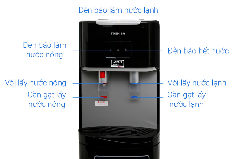 Cây nước nóng lạnh Toshiba RWF-W1669BV(K1) 650W Cây nước nóng lạnh Toshiba RWF-W1669BV(K1) 650W