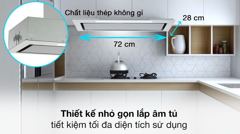 Máy hút mùi âm tủ Hafele HH-BI72A (533.80.027) Máy hút mùi âm tủ Hafele HH-BI72A (533.80.027)