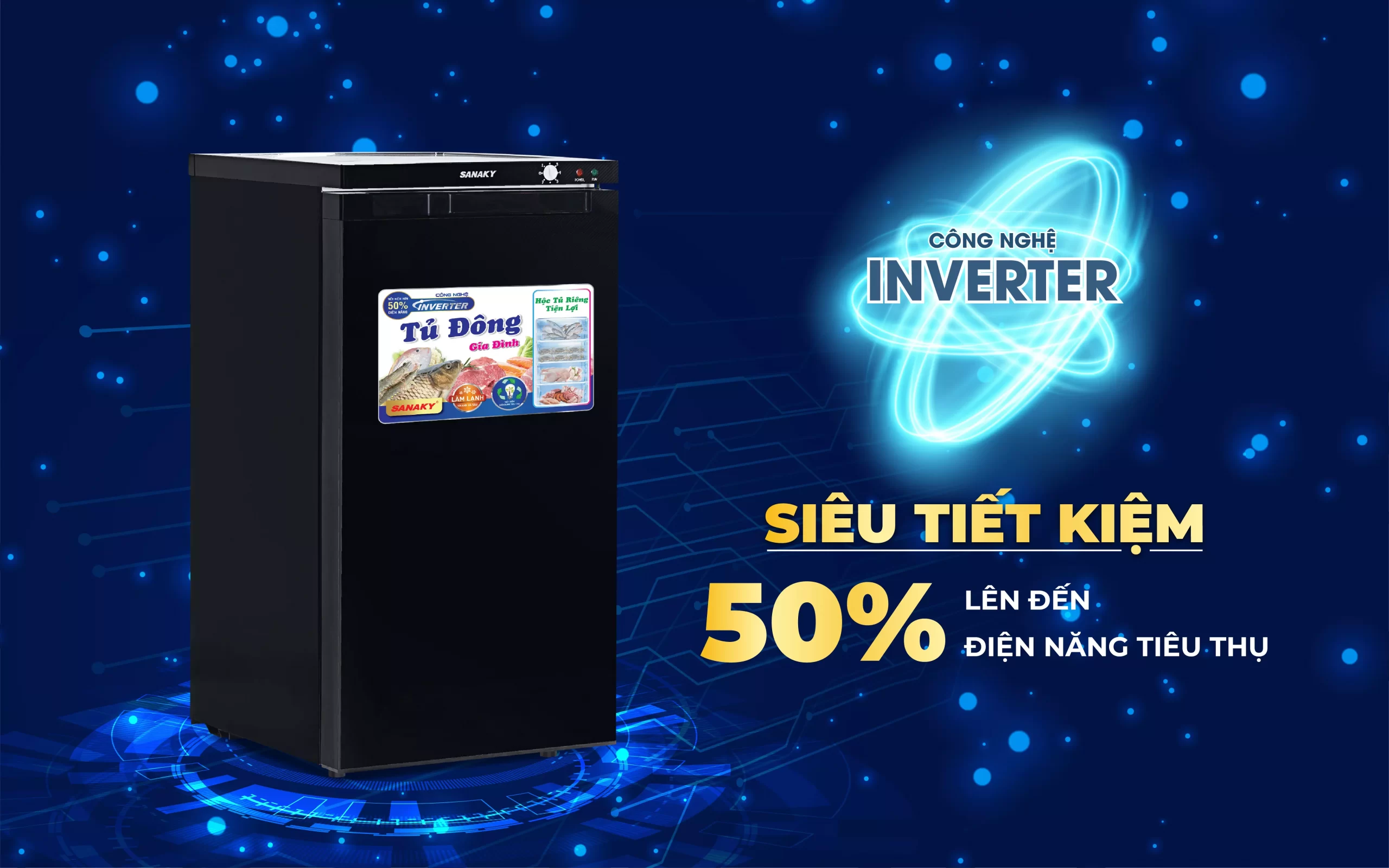 Tủ Đông Sanaky Inverter 118 Lít VH 160VD3 Tủ Đông Sanaky Inverter 118 Lít VH 160VD3