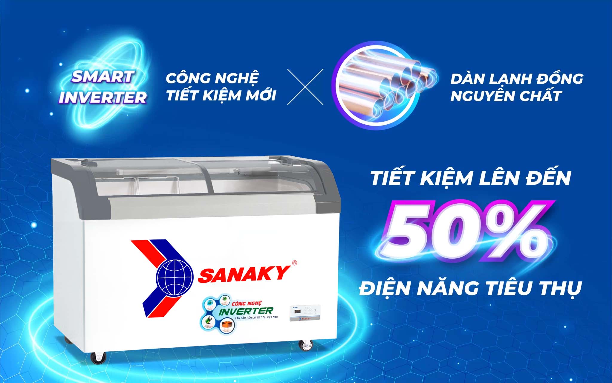 Tủ đông Sanaky inverter 350 lít VH-4899K3B Tủ đông Sanaky inverter 350 lít VH-4899K3B