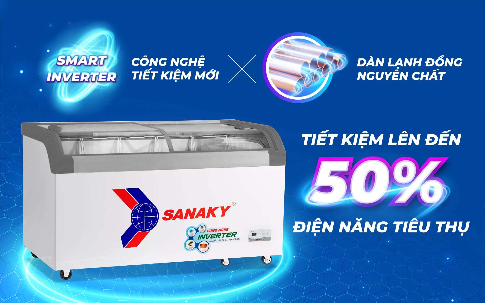 Tủ đông Sanaky 500 lít Inverter VH-899K3A Tủ đông Sanaky 500 lít Inverter VH-899K3A