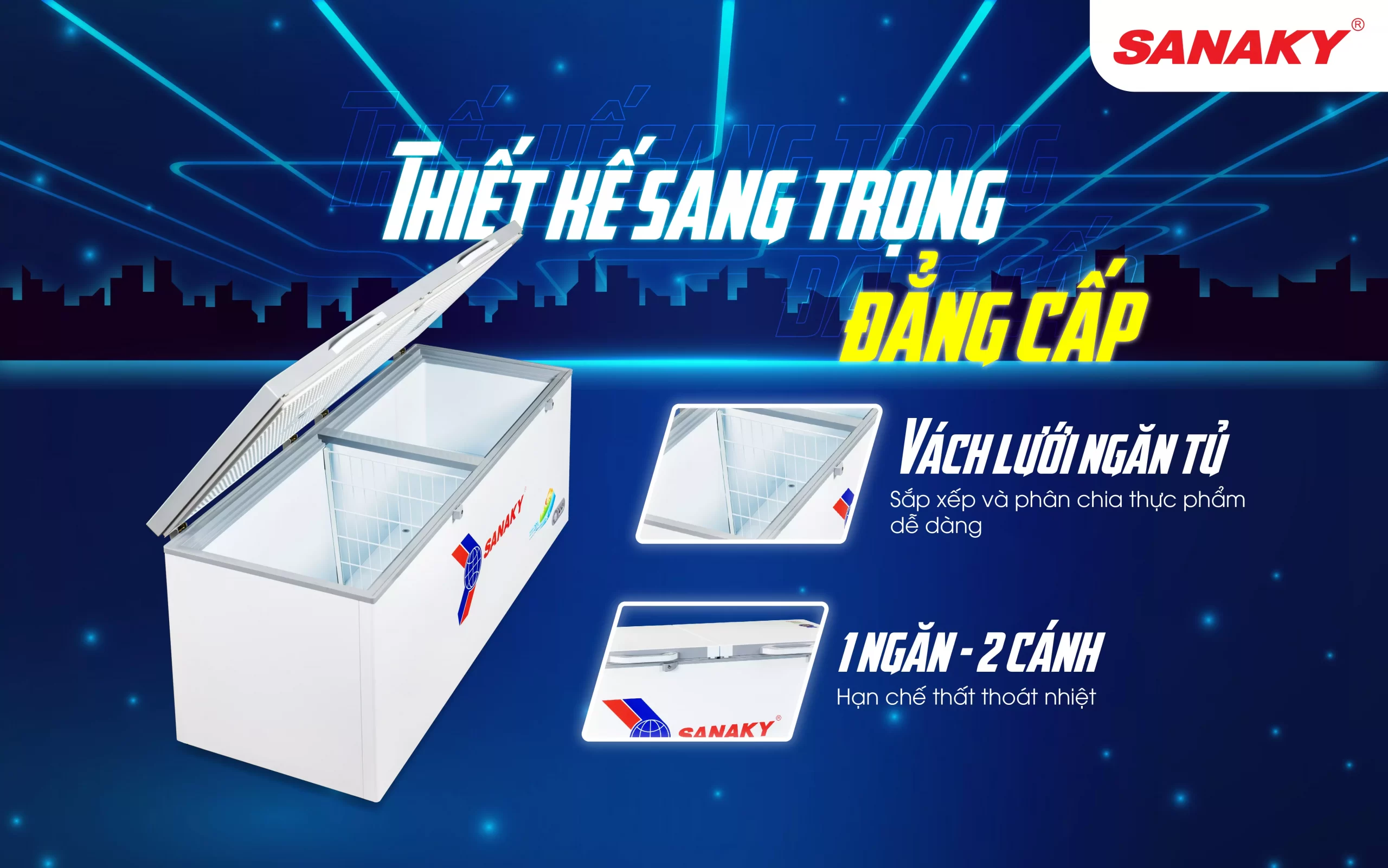 Tủ đông Sanaky 530 lít VH-6699HYK Tủ đông Sanaky 530 lít VH-6699HYK