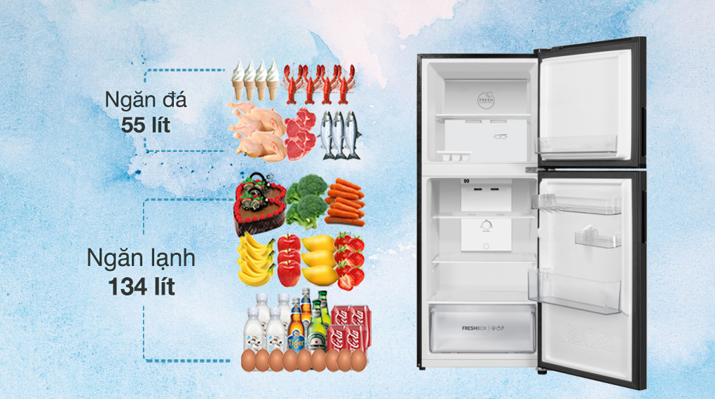 Tủ lạnh Aqua Inverter 189 lít AQR-T220NE(HB) Tủ lạnh Aqua Inverter 189 lít AQR-T220NE(HB)