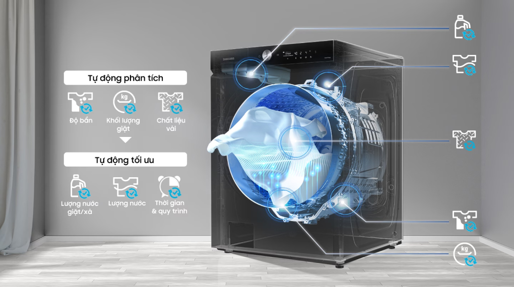 Máy giặt Samsung Bespoke AI Inverter 24 kg WF24B9600KV Máy giặt Samsung Bespoke AI Inverter 24 kg WF24B9600KV