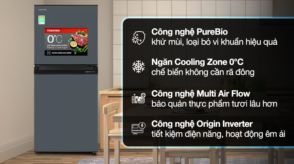 Tủ lạnh Toshiba Inverter 180 lít GR-RT234WE-PMV(52) Tủ lạnh Toshiba Inverter 180 lít GR-RT234WE-PMV(52)