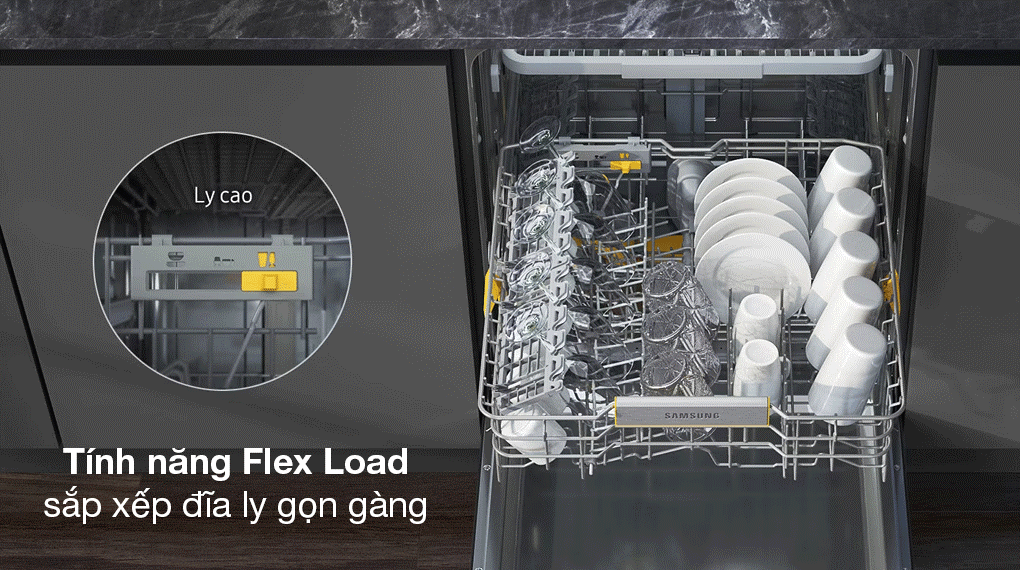 Máy rửa chén Samsung Bespoke DW60CB750FAPSV Máy rửa chén Samsung Bespoke DW60CB750FAPSV