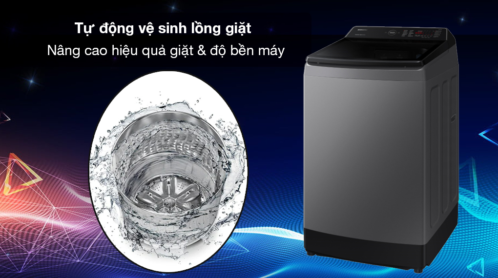 Máy giặt Samsung Inverter 10.5 kg WA10CG5745BDSV - Tự động vệ sinh lồng giặt giúp nâng cao hiệu quả giặt sạch và duy trì độ bền sản phẩm hiệu quả Máy giặt Samsung Inverter 10.5 kg WA10CG5745BDSV - Tự động vệ sinh lồng giặt giúp nâng cao hiệu quả giặt sạch và duy trì độ bền sản phẩm hiệu quả