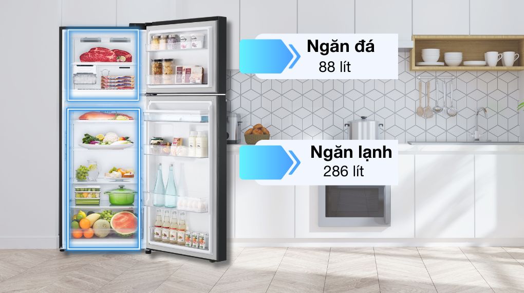 Tủ lạnh LG Inverter 374 lít LTD37BLM - Ngăn đá + Ngăn lạnh Tủ lạnh LG Inverter 374 lít LTD37BLM - Ngăn đá + Ngăn lạnh