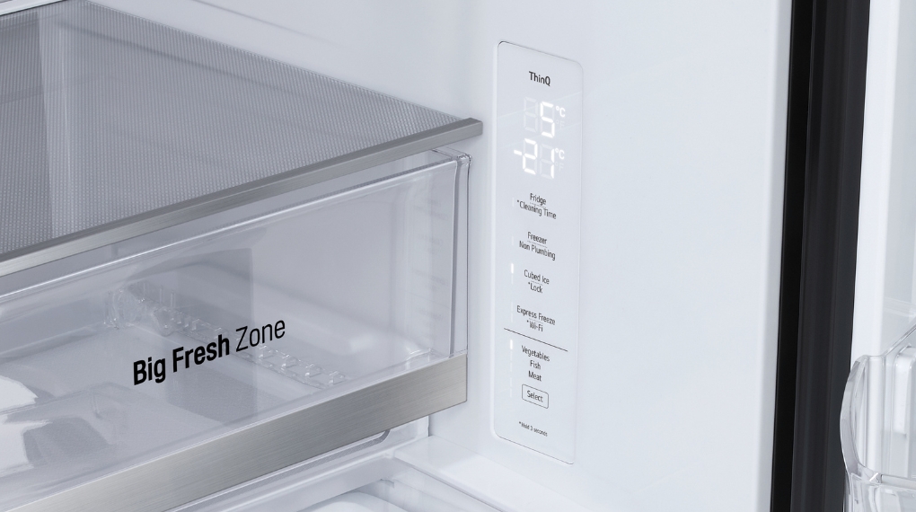 Tủ lạnh LG Inverter 607 lít Multi Door LFD61BLGA - Bảng điều khiển