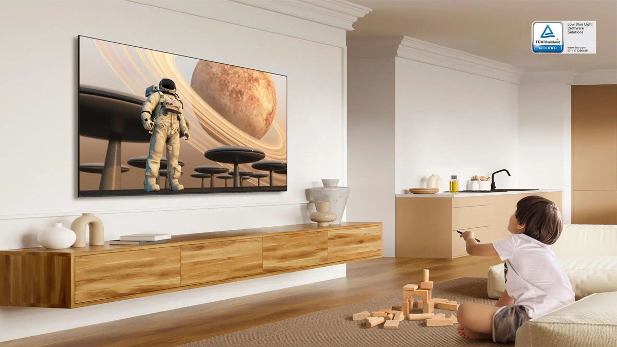 Màn hình TCL 85C645 đạt chứng nhận giảm thiểu ánh sáng xanh hiệu quả