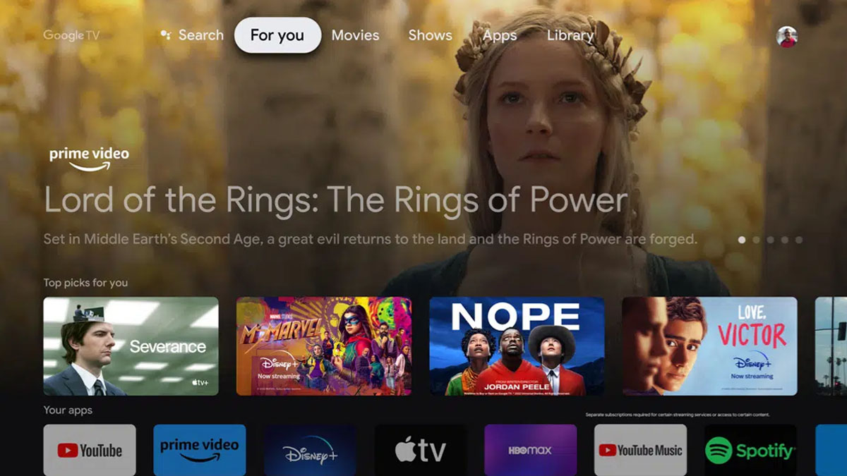 Google TV cung cấp kho tài nguyên giải trí vô tận