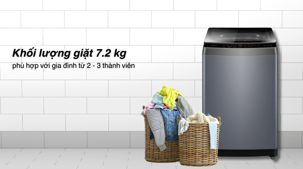 Máy giặt Aqua 7.2 kg AWM72-316K(S) - Khối lượng giặt và chương trình