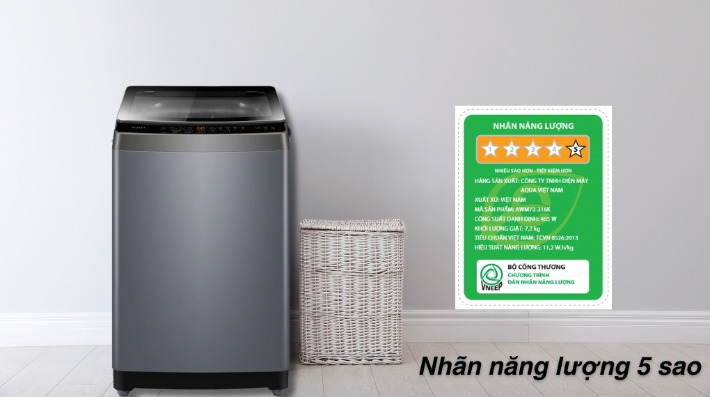 Máy giặt Aqua 7.2 kg AWM72-316K(S) - Động cơ