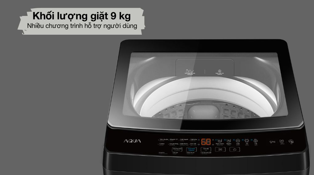 Máy giặt Aqua 9 kg AWM9-316K(B) - Khối lượng giặt và chương trình