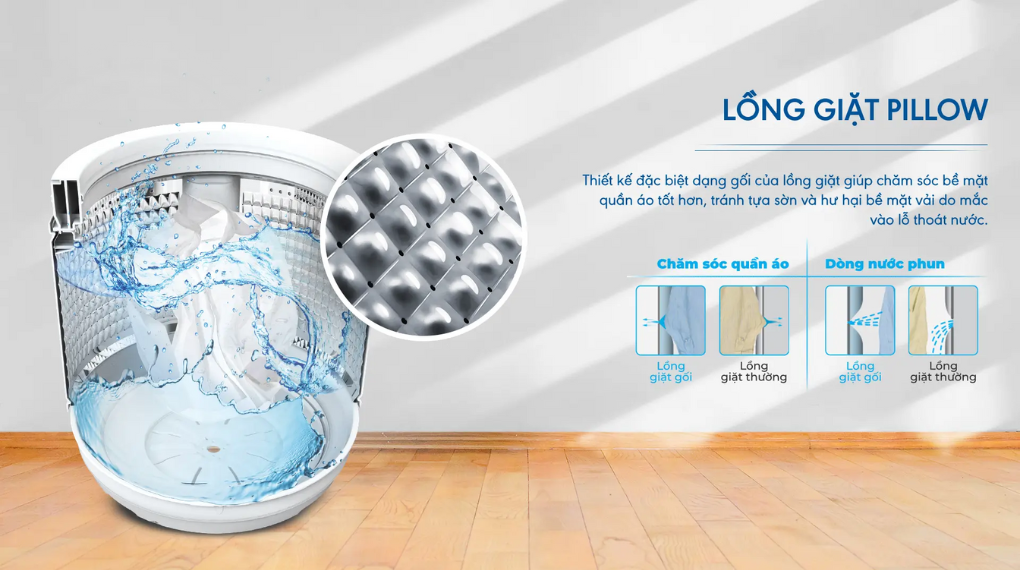 Máy giặt Aqua Inverter 13 kg AW13-BP4959K(S8) - Lồng giặt Máy giặt Aqua Inverter 13 kg AW13-BP4959K(S8) - Lồng giặt