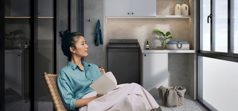 Máy giặt Panasonic Inverter 10.5kg NA-FD105W3BV - Thiết kế sang trọng