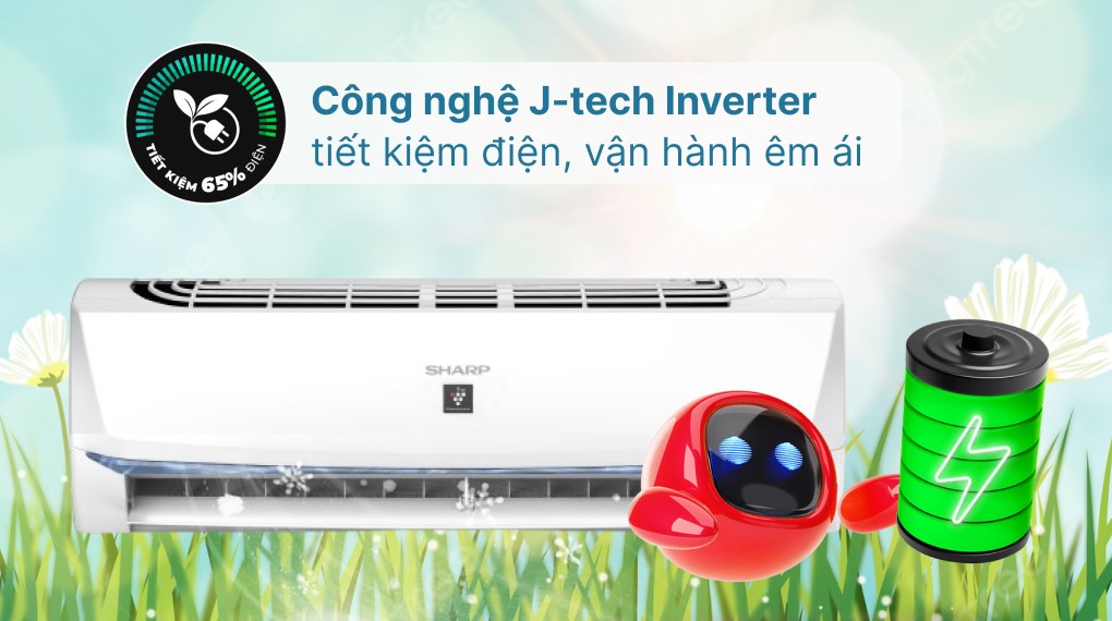 Máy lạnh Sharp Inverter 1.5 HP AH-XP13BSW - Công nghệ tiết kiệm điện